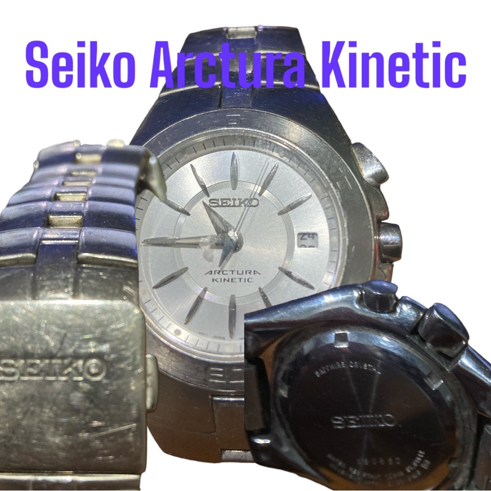 SEIKO ARCTURA KINETIC CHRONOGRAPH WATCH w/DATE